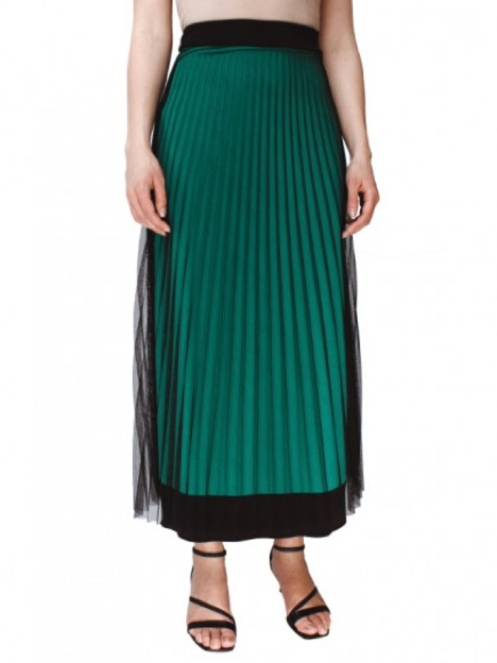Valtusi green & Black Tulle Skirt, size XXXL